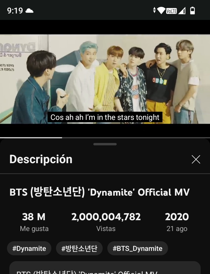 Namseokista94's tweet image. LLEGAMOS A LOS 2B 😭😭😭😭😭😭💜💜💜
#DynamiteTo2B 
@bts_bighit