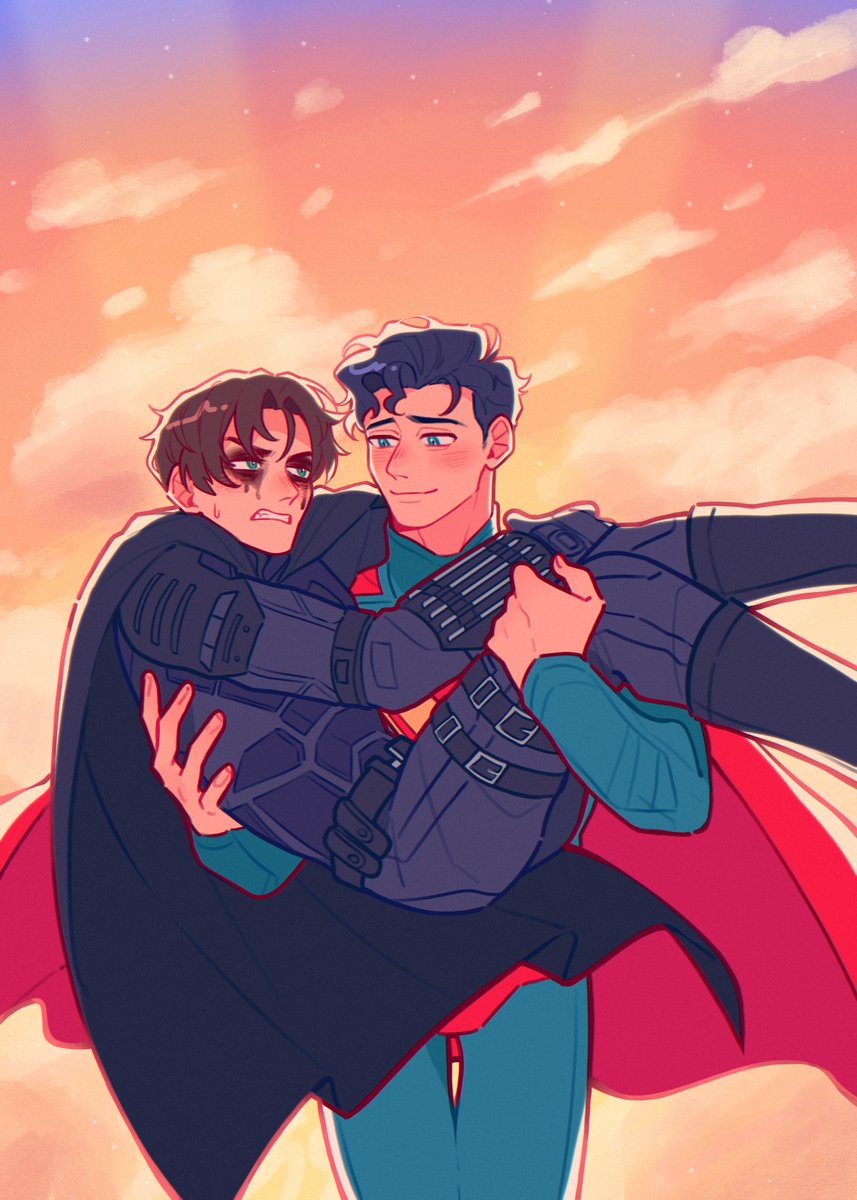 Hehe my beloved friend sachi drew me a #superbat cm, tysm @/egosketchy 🩷🩷🩷🩷