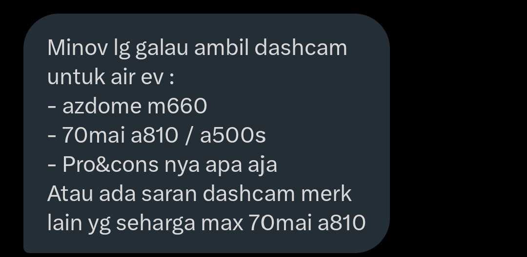 innovacommunity's tweet photo. 70mai a810 VS azdome m660

Mari kita bahas

PERINGATAN MENGANDUNG LINK AFFILIATE https://t.co/OHJVEOY0hg