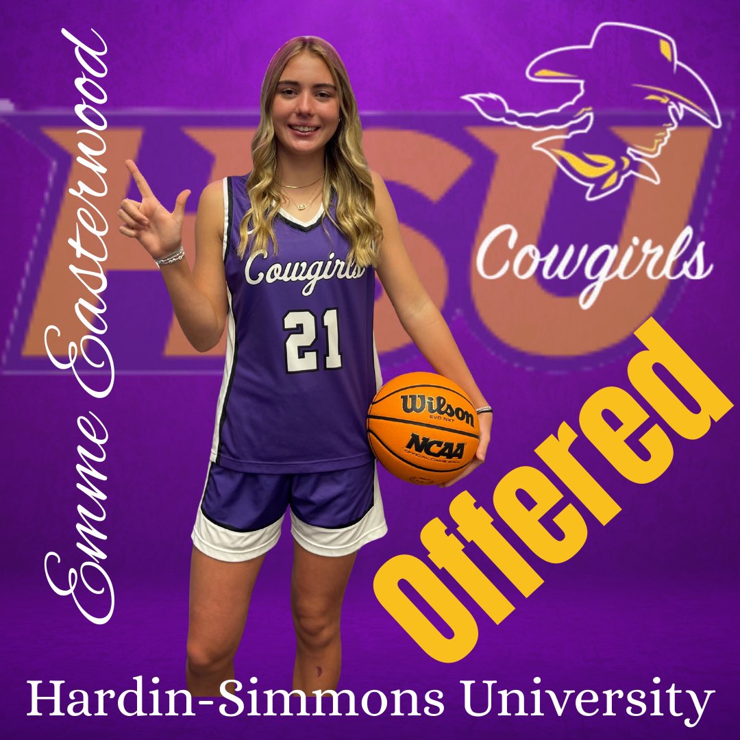 emmerg08's tweet photo. Blessed to receive my eighth offer to play at the next level. Thank you @CoachKWhitehead &amp; @cowgirl_bball for believing in me. All Glory to God!! 🏀✨💜💛 https://t.co/WL2oSe9UoH