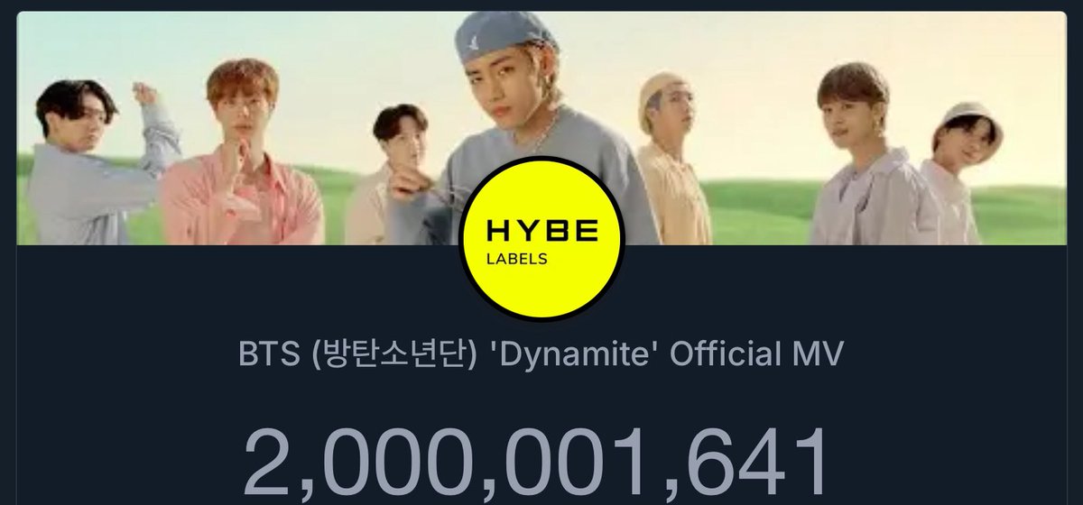 HanaBangtanie's tweet image. DYNAMITE reached 2B views on YouTube! WE DID IT!!! 💜

BTS becomes the first Asian act with 2B on YouTube

TODAY WE CELEBRATE 2B!!️ 🥳💜😭🎉🧨

#DynamiteTo2B
#DynamiteTo2BonYT
#ARMYonYouTube