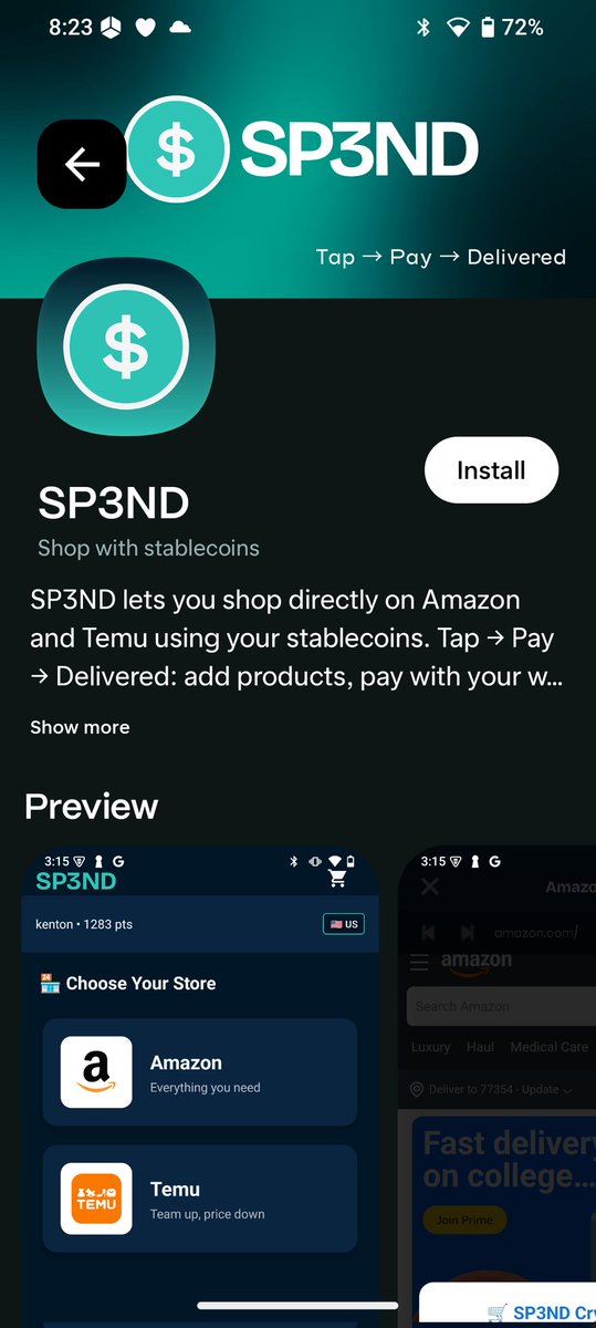 Yo! <a href="/SP3NDdotshop/">SP3ND 🛍️</a> just got added to <a href="/solanamobile/">Seeker | Solana Mobile</a> dApp store!