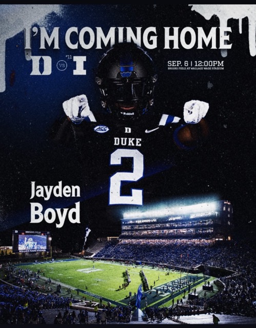 Headed to Durham this weekend w/ my bros ..Duke's recruits' class of 26" we up 💯 😈💙Let's Go‼️
<a href="/DukeFOOTBALL/">Duke Football</a> <a href="/Coach_MannyDiaz/">Manny Diaz</a> <a href="/VBentley_2/">V'Angelo Bentley</a> 
<a href="/Coach_Burris/">𝙎𝙩𝙚𝙥𝙝𝙚𝙣 𝘽𝙪𝙧𝙧𝙞𝙨</a> <a href="/WestwoodFB/">Westwood Football</a> <a href="/WardlawPreps/">Lee Wardlaw</a> 
@PrepRedZoneSC <a href="/LouatTheState/">Lou Bezjak</a> <a href="/On3sports/">On3</a>
<a href="/247Sports/">247Sports</a> <a href="/Rivals/">Rivals</a> <a href="/HighSchoolBlitz/">High School Blitz</a> <a href="/MaxSpeedFitness/">Max Speed</a>