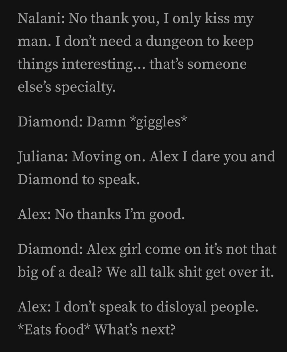 AlexMcCall54's tweet photo. The fact that Diamond lied on me trashing Juliana and then wanted to talk? Girl bye  #RHOPB https://t.co/FPh6RphWkQ