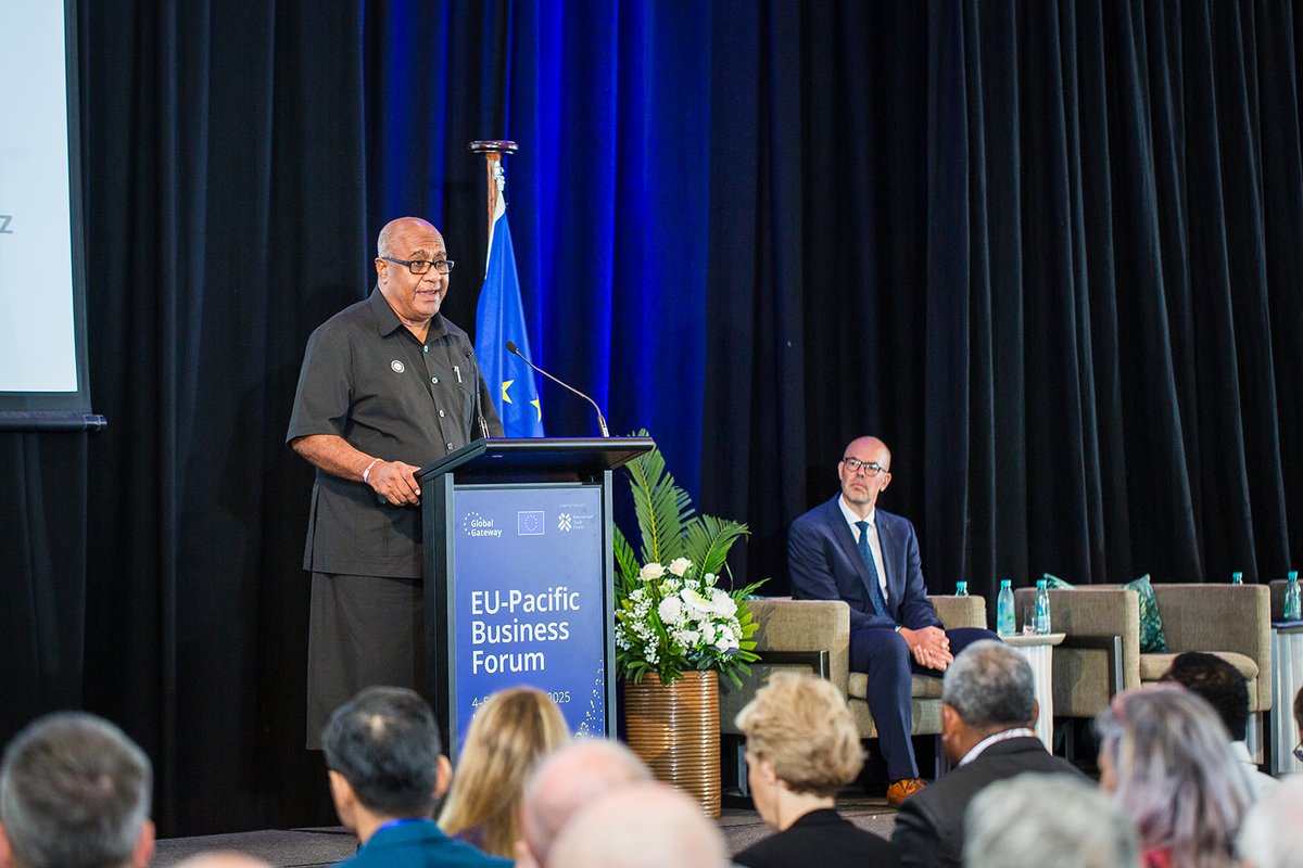 EUPasifika's tweet image. The first-ever EU-Pacific Business Forum started in Nadi this morning.

This forum brings together high-level Pacific and European leaders, policymakers &amp;amp; investors to foster stronger economic ties between the two regions.

europa.eu/!gXRqCF

#EUPacificBusinessForum25