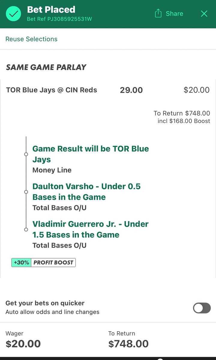 How’s your night going? I accidentally bet the unders for Vlad and Varsho. when the Jays were down 2-0. Why aren’t the overs on the right?