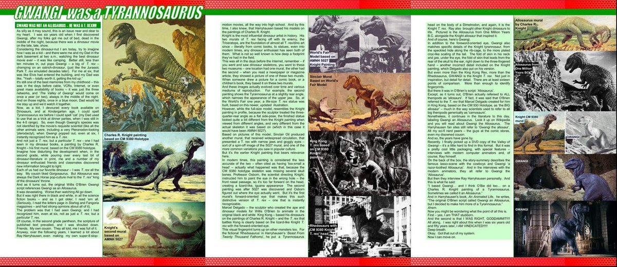 JohnLSchneider's tweet photo. @Ray_Harryhausen This is my Gwangi story... https://t.co/3iFUY8dPGo