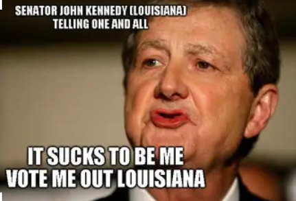 RosebudDana's tweet photo. @SenJohnKennedy If you eat the #MagaNutters shrimp out of Louisiana, you may end up looking like this 'Foghorn Leghorn' #GOPedoprotector out of the #PedoRaperPOTUS #TrumpsAmericanCarnage nightmare. https://t.co/cTz1z2JB31