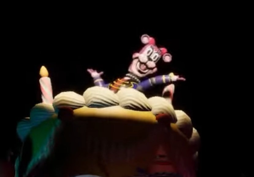 she also appears on top of a cake during the welcome show meaning she died by eating too much cake and not because of the fire as we all thought... #interesting