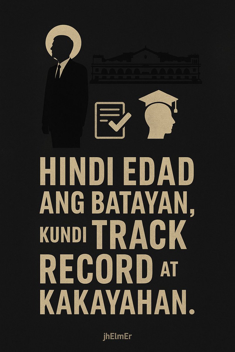 ZurcaledRemlej's tweet image. 🗳️ Ibababa ang edad sa pagka-Presidente, VP, at Senador.

⚠️ Pero edad lang ba ang issue?
👉 Hindi ba mas dapat competence + integridad ang requirement?

Kung pareho pa rin ang klase ng kandidato… same banana pa rin. 🍌

#AgeDebatePH #YouthLeadership #AccountabilityPH