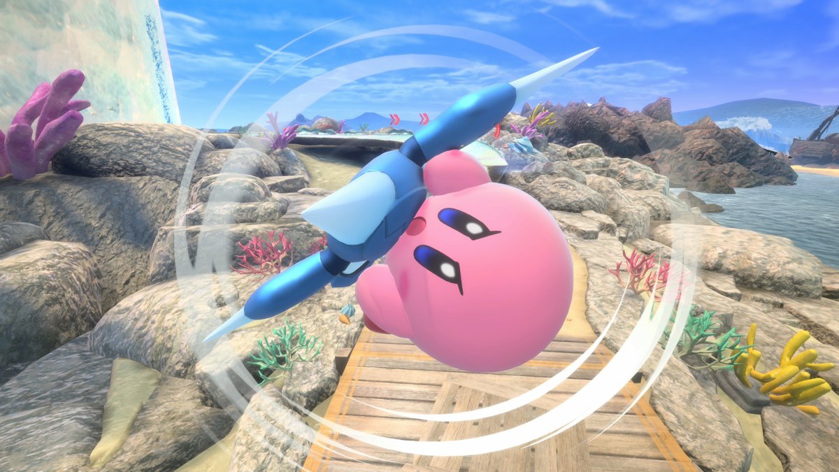 Here's a neat little detail: if you perform a Quick Spin in the air with the Winged Star, the wings will actually flex and bend a little bit! #KirbyAirRiders