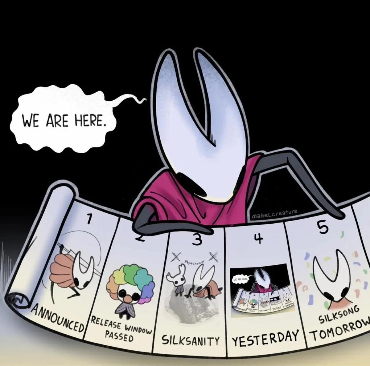 Happy Silksong Eve!

Art by Mabelcreature