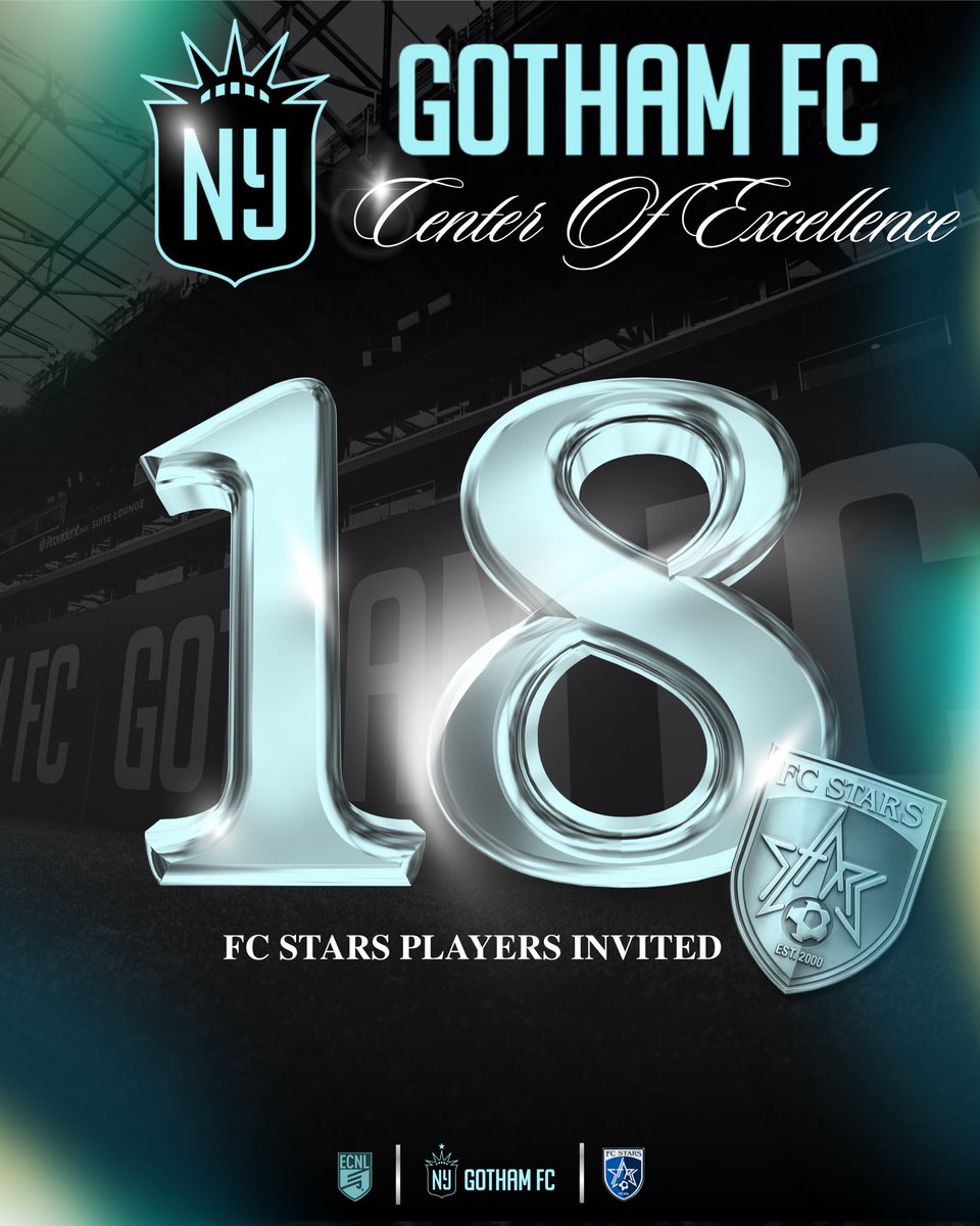📣 FC Stars had 1️⃣8️⃣ players get called up to the @gothamfc Center of Excellence! Congrats ladies! ⭐️🗽

#FCStars #StarsNation #GothamFC