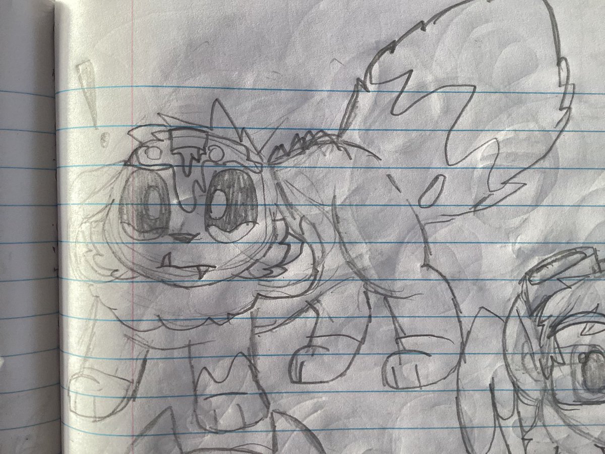 Who scared my sleep head Eevee?! (OC doodle) 
#OC #Eevee #EeveeOC #OCArt #OriginalCharacter #Sketch