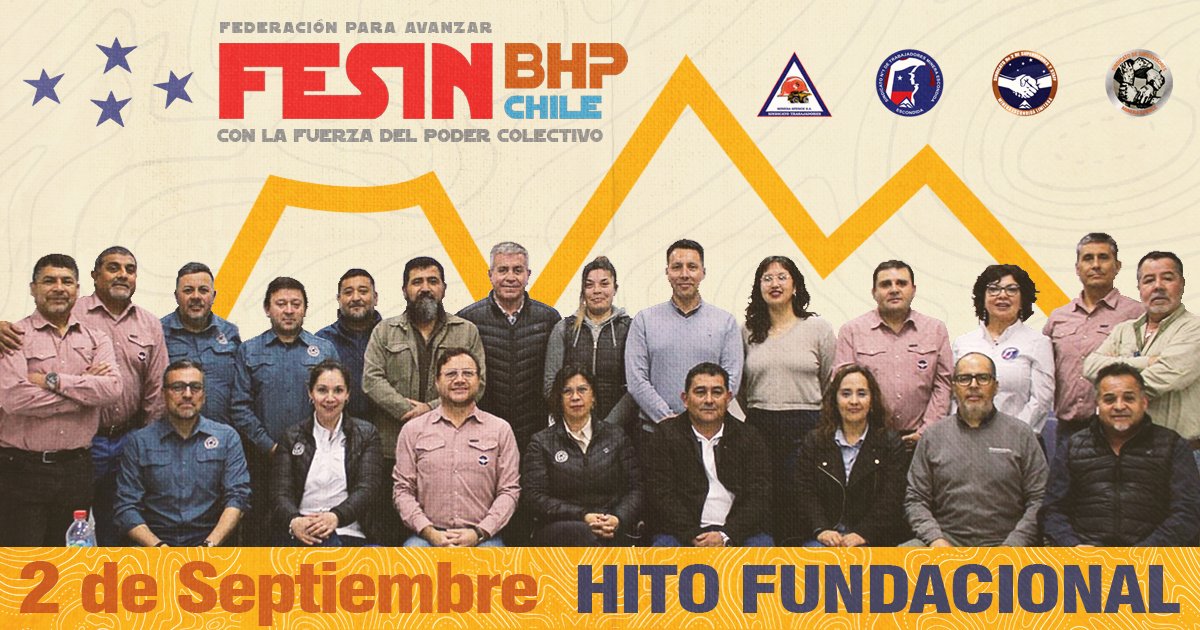 Ayer 2 de septiembre en Anfofagasta, dirigentes y delegados firman el estatuto de la nueva Federación de Sindicatos de Trabajadores de BHP-Chile <a href="/FederacionBHP/">FESINBHPCHILE</a> #federacionsindicatos  @museoregionaliquique <a href="/lafundacionsol/">Fundación SOL</a>  <a href="/nhistoria_chile/">nuestrahistoria_eldocumental</a> <a href="/CNT_NOmasAFP/">Coordinadora No+AFP</a>  <a href="/rsumen/">Resumen</a>  <a href="/El_Ciudadano/">El Ciudadano</a>