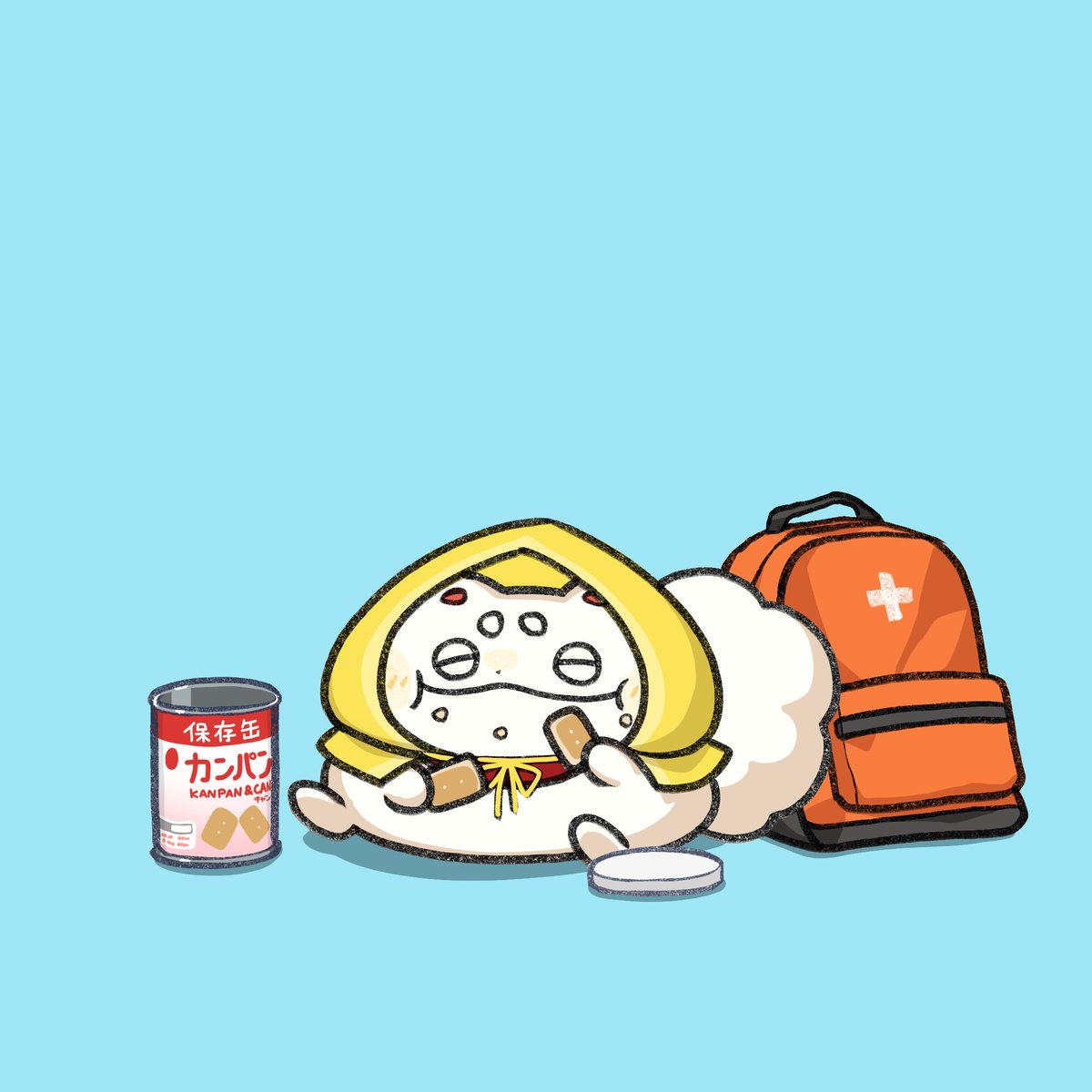 ちょっとだけあじみです！！🐶🍞

#防災の日 #防災週間 #狛犬三男さぶろー