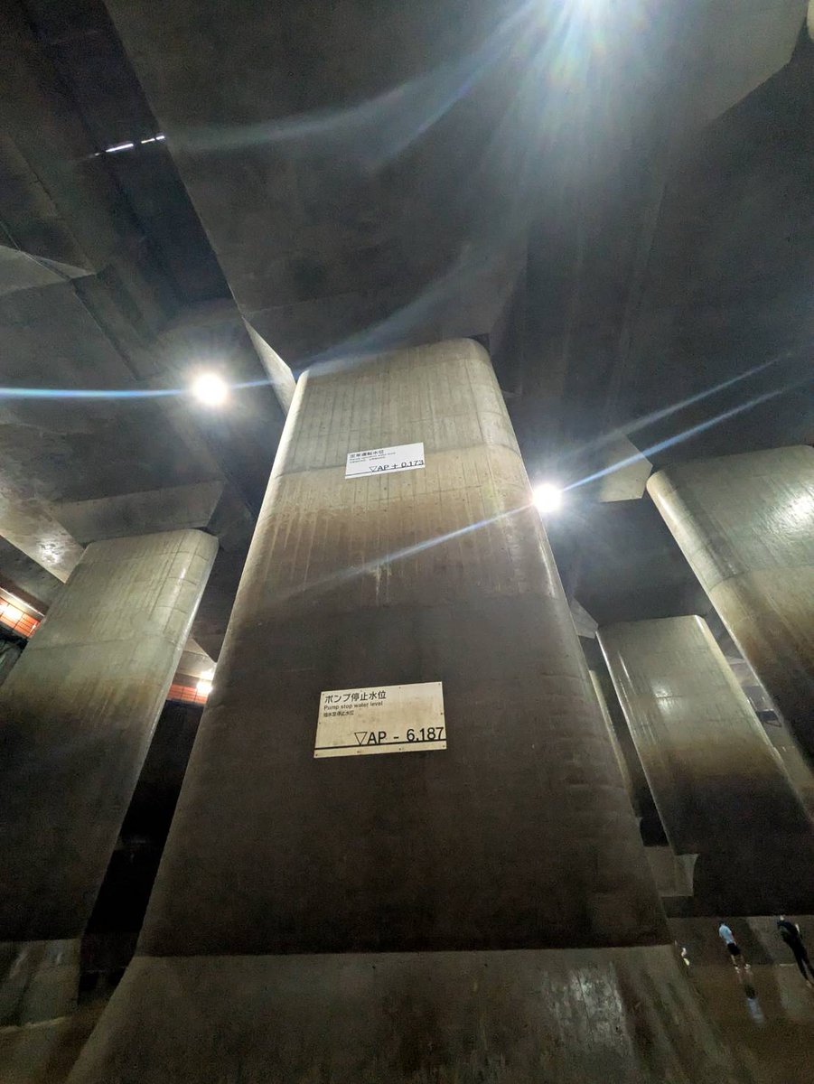 【夏の巡検報告】
夏休みを利用して、埼玉が誇る「地下神殿」こと首都圏外郭放水路へ行ってきました！  巨大な柱が立ち並ぶ調圧水槽は、まさに圧巻のスケール…！ みんなでその壮大さに感動しました！