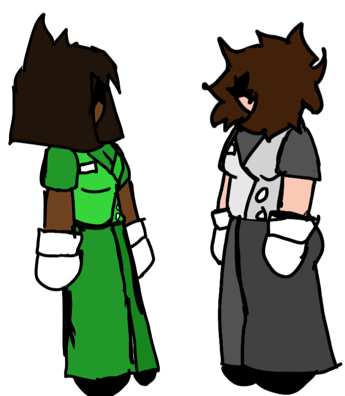 I was supposed to draw their side profiles but I lost the plot at shanon-🌘