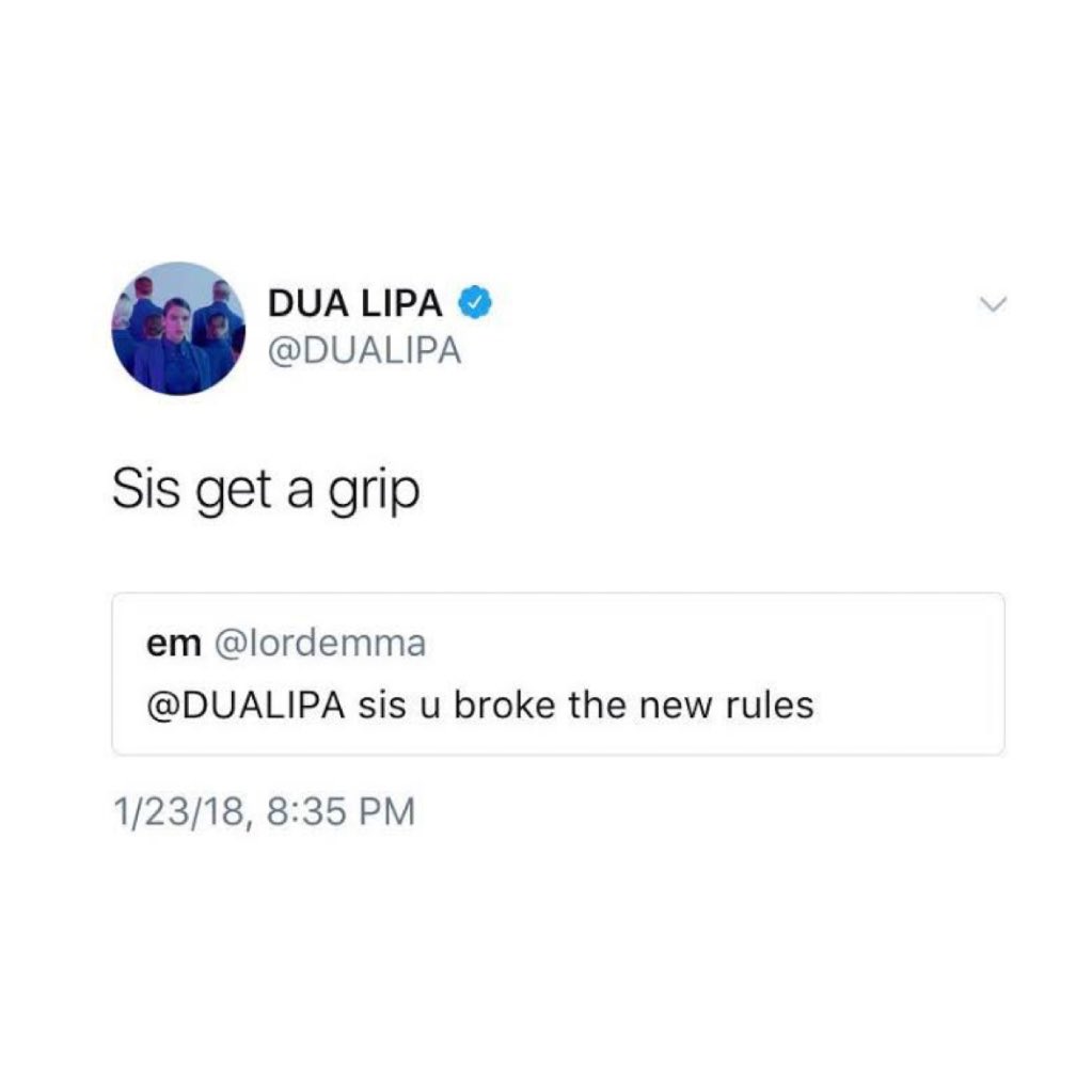 dua lipa’s most iconic tweets — a thread;