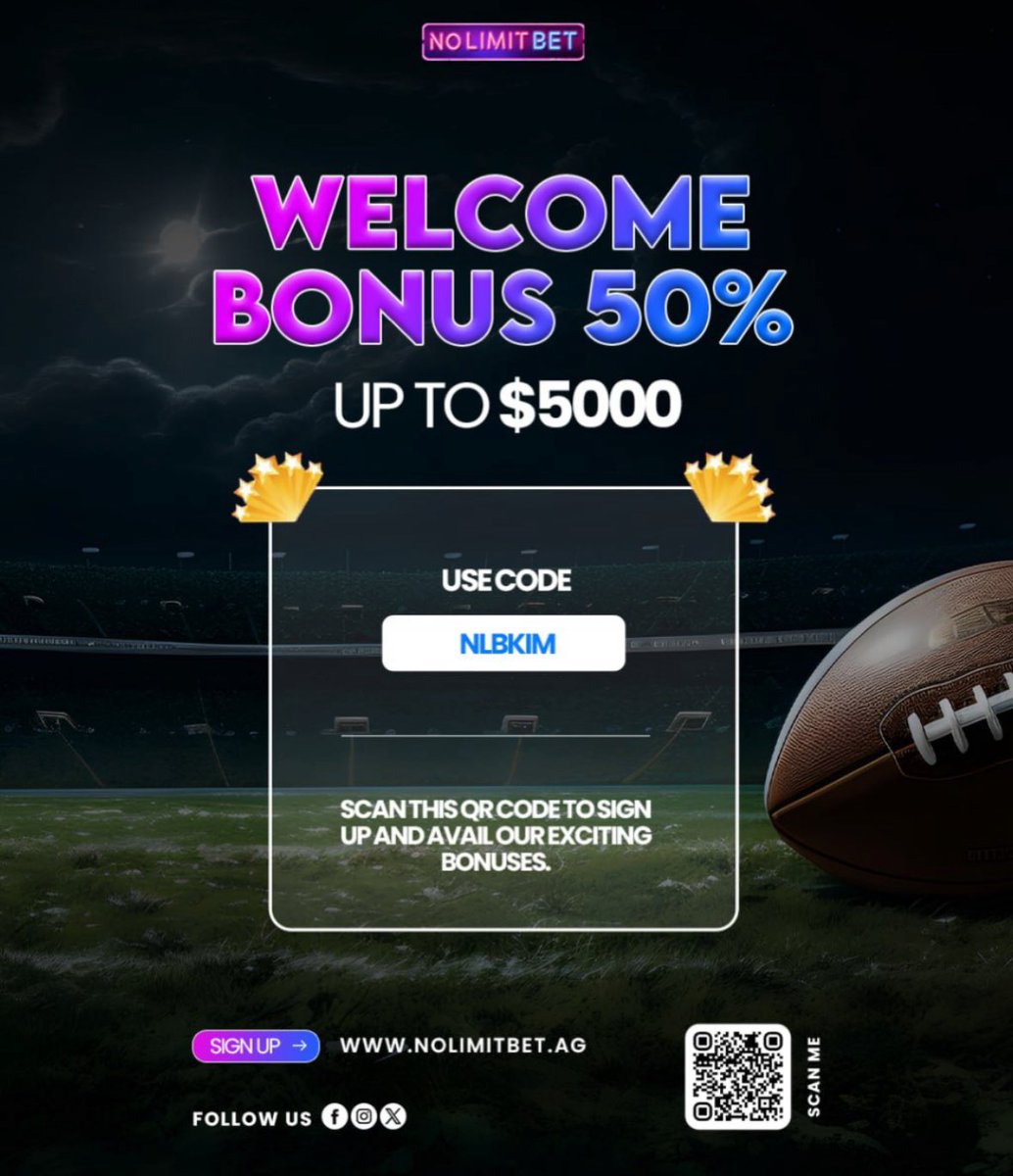 KimsPicks's tweet image. Unlock your 50% Welcome Bonus — up to $5000! 🎉

Use code NLBKIM and step into the game with NoLimitBet.

👉 Sign up today and claim your exclusive reward through my link:nolimitbet.ag/?aff=NLBKIM

#NoLimitBet #SportsAction #GameDayReady #PlayToWin #BonusTime #ExclusiveOffer