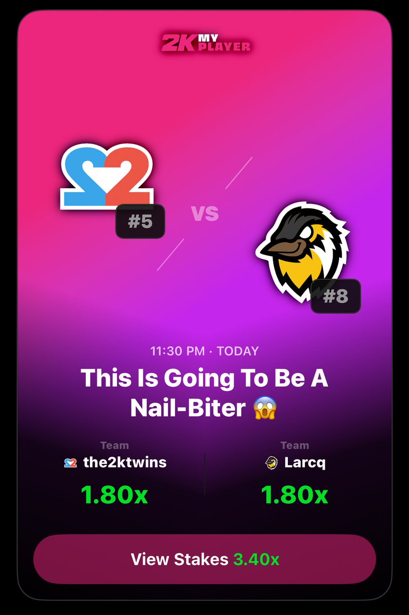 1v1Me's tweet image. Wednesday Night Battles 😈

9:30PM EST: @JaycobDillon 🆚 @ZackMckeown 🏈

10:30PM EST: @CimbeIs &amp;amp; @Flxnked 🆚 @Manny7F &amp;amp; @ImNotEffective 💣

12AM EST: Ken99ovr 🆚 @young_kiv 🏈

12:30AM EST: @the2ktwins 🆚 @Larcq2k &amp;amp; @OCgritty 🏀

Good luck tonight!