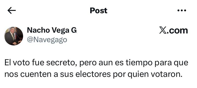 Señor nacho Vega cómo me tiene bloqueado le quiero decir que el <a href="/jaimeduranbar/">Jaime Durán Barrera</a> voto por el dct Camargo para que después no salga a destilar odio son datos hay que darlos <a href="/figuerjoda/">JorgeFigueroaClausen</a> <a href="/Socrates1948/">Sócrates Serrano Puyana.</a> <a href="/vanguardiacom/">Vanguardia</a> <a href="/metropolitano_X/">Metropolitano Noticias</a> <a href="/MiguelSanchezVz/">MIGUEL ANGEL SANCHEZ 🇮🇱 🇵🇸</a> <a href="/Juanmgonzalez56/">El Profe Juan Manuel</a> <a href="/Ramonvalde79871/">Ramon valdez</a>