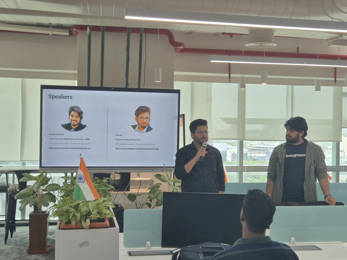 OWASP Hyderabad (@owasphyderabad) on Twitter photo 🔍 Next up at #OWASPHyd: “Breaking and Pwning LLMs: Red Teaming the Mind of Machines” 💡
Speakers Nalinikanth & Farooq from <a href="/thoughtworks/">Thoughtworks</a> are diving into AI security, adversarial testing, and how attackers can exploit LLMs. 🤖⚔️
#OWASP #AIsecurity #LLM <a href="/sama/">Sam Altman</a> <a href="/ChatGPTapp/">ChatGPT</a> <a href="/grok/">Grok</a> 🔍 Next up at #OWASPHyd: “Breaking and Pwning LLMs: Red Teaming the Mind of Machines” 💡
Speakers Nalinikanth & Farooq from <a href="/thoughtworks/">Thoughtworks</a> are diving into AI security, adversarial testing, and how attackers can exploit LLMs. 🤖⚔️
#OWASP #AIsecurity #LLM <a href="/sama/">Sam Altman</a> <a href="/ChatGPTapp/">ChatGPT</a> <a href="/grok/">Grok</a>