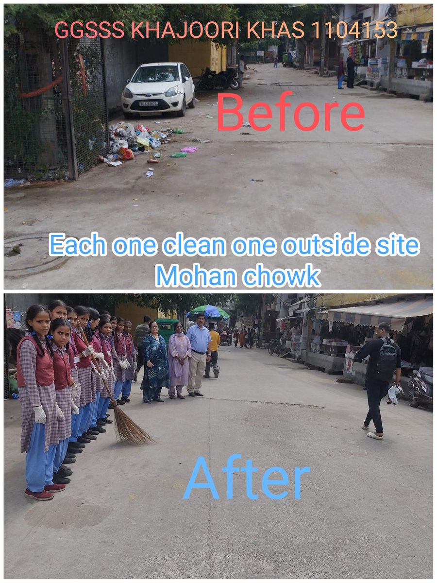 KhajooriKhas's tweet image. #DelhiKoKoodeSeAzadi
#Swachhbharatmission
स्वच्छता अभियान 
स्वच्छ भारत-स्वस्थ भारत
'Each one Clean one'
Shramdhan
#Principal'S Pride 
 Day 23 Activities
One minute cleanliness walk through our HOS mam and join students to recognise and appreciate their efforts 🧹🫧