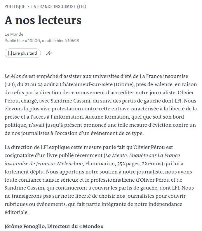 Robert (@la_pollice) on Twitter photo <a href="/ErsiliaSoudais/">Ersilia Soudais</a> Continuez de boire vos larmes dans vos gourdes avec <a href="/ManonAubryFr/">Manon Aubry</a> , vos grands discours sur les libertés ne pèsent rien face à vos actes. Quand un mouvement rejette la presse , isole ses militants et fabrique sa propre vérité , il ne s’appelle pas démocratique. Le fascisme c’est <a href="/ErsiliaSoudais/">Ersilia Soudais</a> Continuez de boire vos larmes dans vos gourdes avec <a href="/ManonAubryFr/">Manon Aubry</a> , vos grands discours sur les libertés ne pèsent rien face à vos actes. Quand un mouvement rejette la presse , isole ses militants et fabrique sa propre vérité , il ne s’appelle pas démocratique. Le fascisme c’est