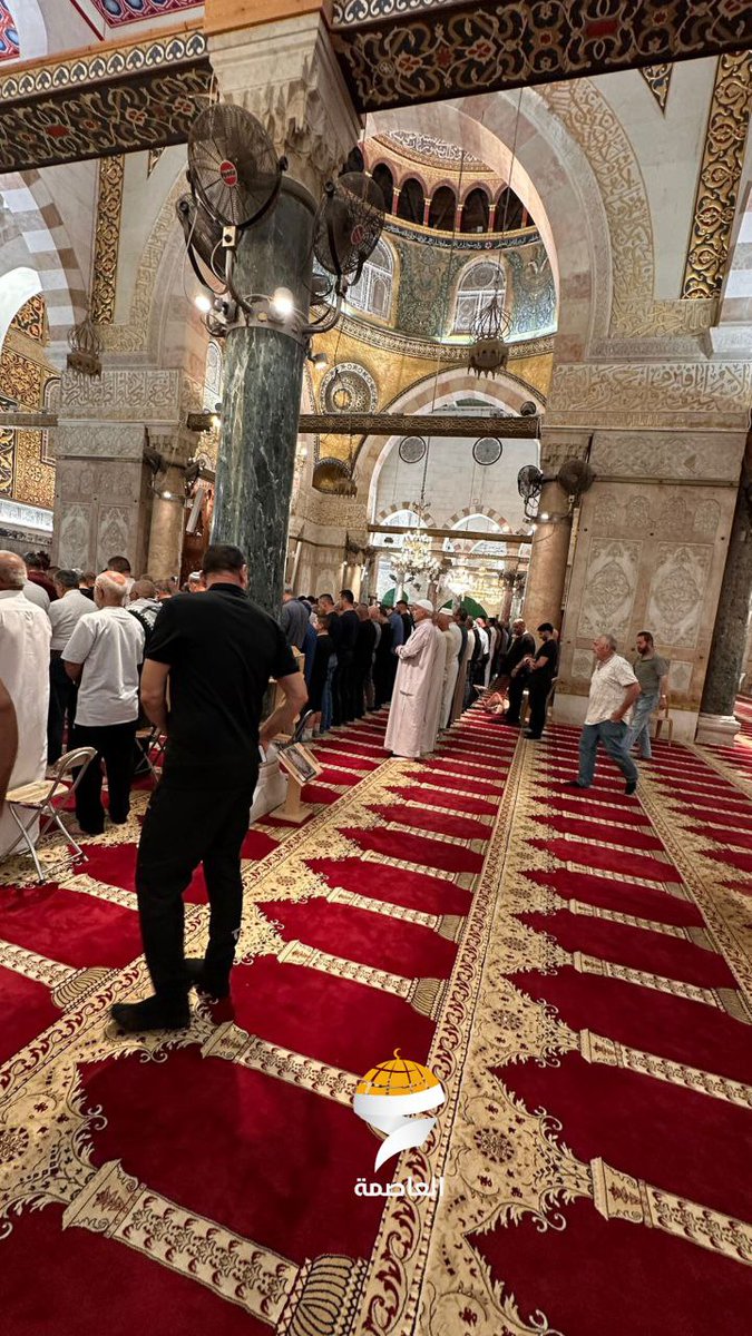 من صلاة فجر اليوم في المصلى القبلي 🌺

#المسجد_الأقصى 
#القدس