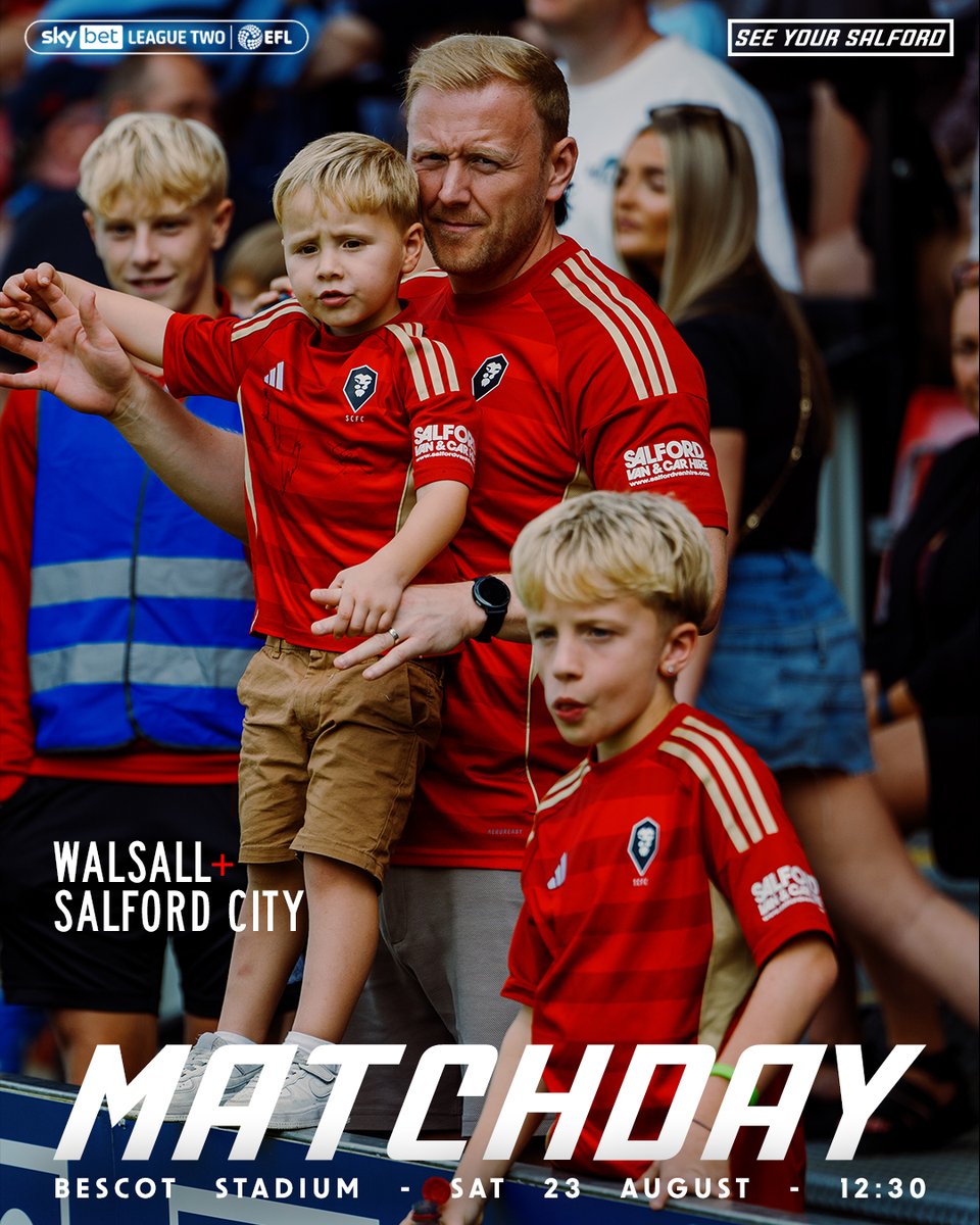 Putting our league winning streak on the line as we head to Walsall 🔜

Match tickets are available on the day at the away ticket booth at the Pallet-Track Bescot Stadium 🎫

#WALSAL