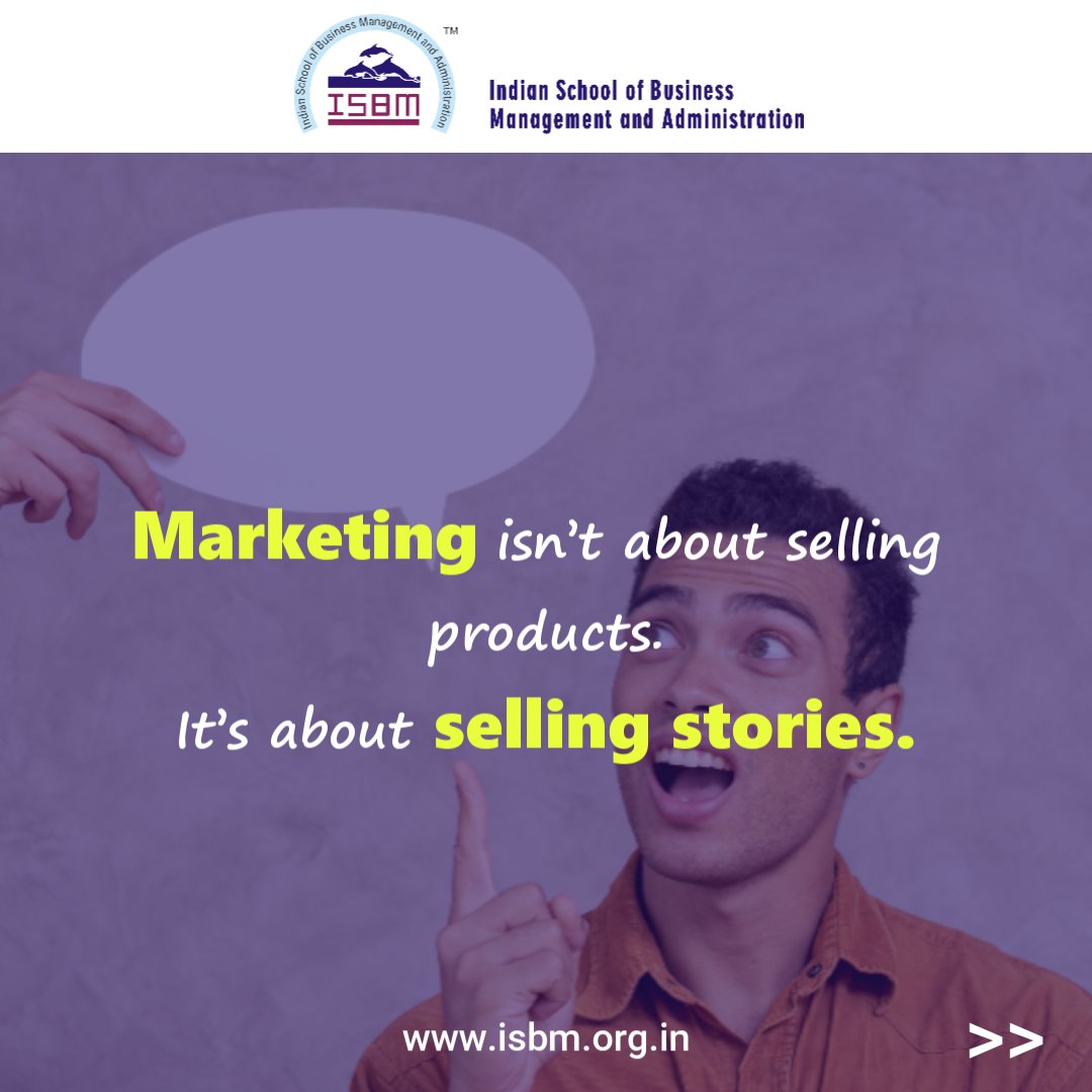 isbma's tweet image. 📈 “Don’t just sell a product, learn to sell an experience.”
Take your career to the next level with ISBM’s Post Graduate Program in Marketing &amp;amp; Sales. 🎓

#ISBM #MarketingAndSales #PostGraduateProgram #OnlineLearning #DistanceEducation #CareerGrowth #FutureReady