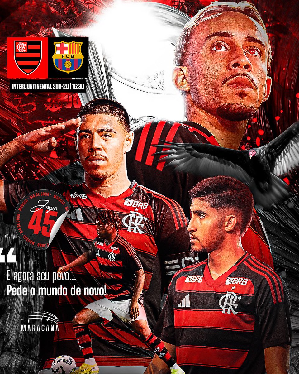 Pelo mundo… de novo! É dia de decisão para os #GarotosDoNinho no Maraca! Vamos, @flamengo!