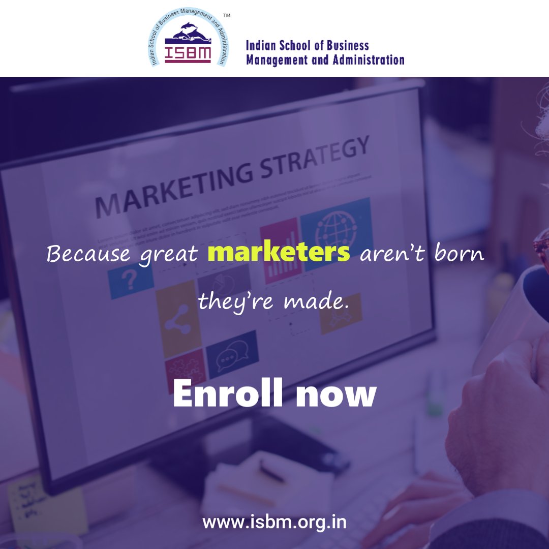 isbma's tweet image. 📈 “Don’t just sell a product, learn to sell an experience.”
Take your career to the next level with ISBM’s Post Graduate Program in Marketing &amp;amp; Sales. 🎓

#ISBM #MarketingAndSales #PostGraduateProgram #OnlineLearning #DistanceEducation #CareerGrowth #FutureReady