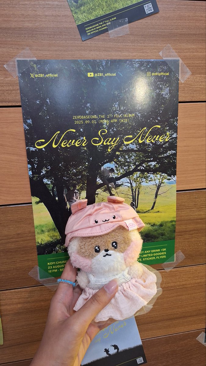 bineulogy's tweet image. already picked up the goodies and a strawberry milk !! 😋🩷🍓🥛 p.s. so agree with whoever wrote the message on the board