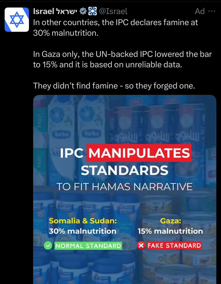 Israel is using paid ads to deny they’re starving Gaza. This is genocide propaganda.