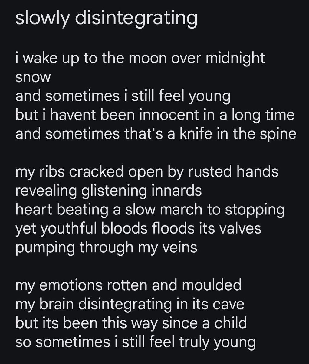 poetry posting more do I ever shut up anyway this post reminded me of this poem I wrote like 2 years ago enjoy