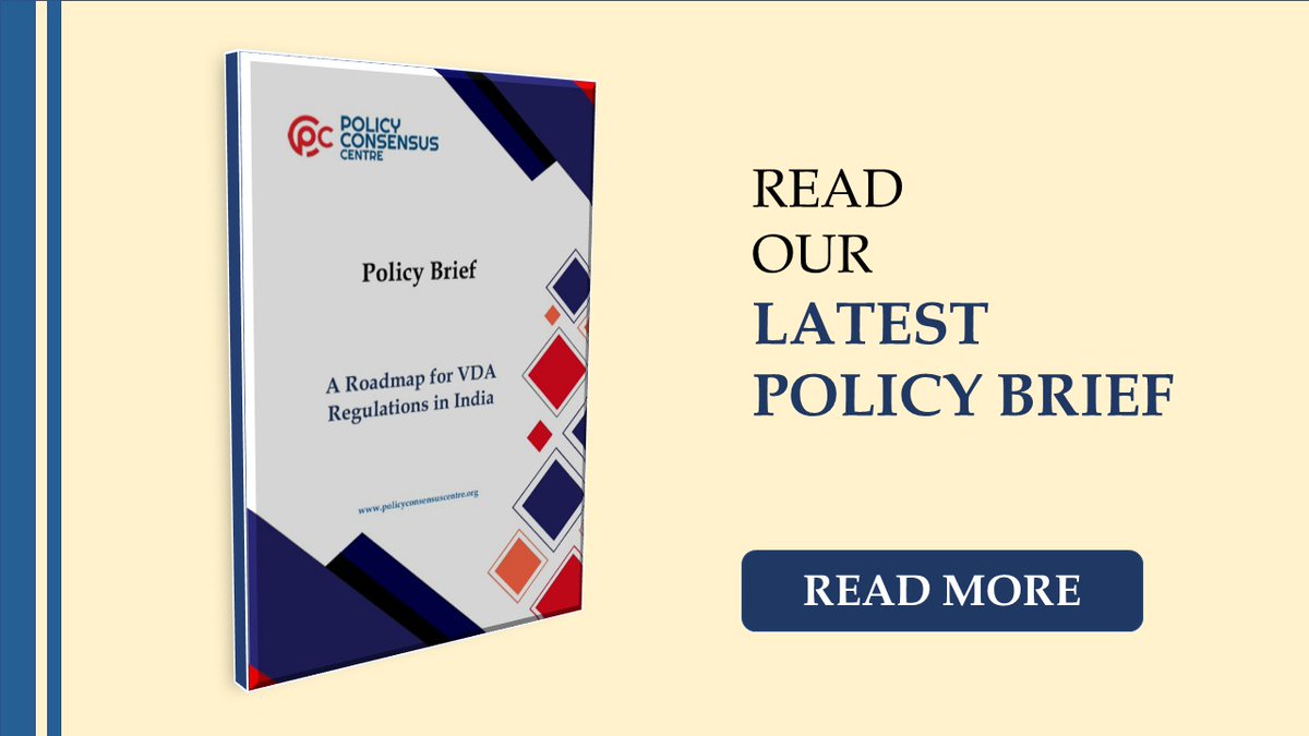 The policy brief of this discussion is out now on our website &amp; can be downloaded from policyconsensuscentre.org/publications/. It has some interesting policy recommendations that can shape and holistically expand the VDA in India. #CryptoMarket
<a href="/FinMinIndia/">Ministry of Finance</a> <a href="/GoI_MeitY/">Ministry of Electronics & IT</a> <a href="/BWA_Ind/">Bharat Web3 Association</a> <a href="/Web3Assam/">Web3Assam®</a>