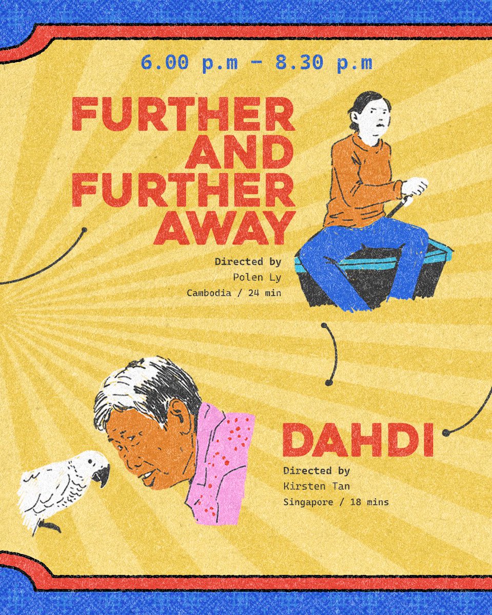 🎬 Dahdi —An elderly woman faces a moral dilemma when a young asylum-seeker appears at her door. 

🎬 Further and Further Away — A young indigenous Bunong woman and her brother spend one last day in their village, torn between hope for the future and a deep longing for home.