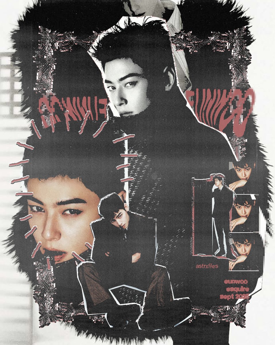 cheekystro's tweet image. #CHAEUNWOO for Esquire x Saint Laurent 
poster edit by me