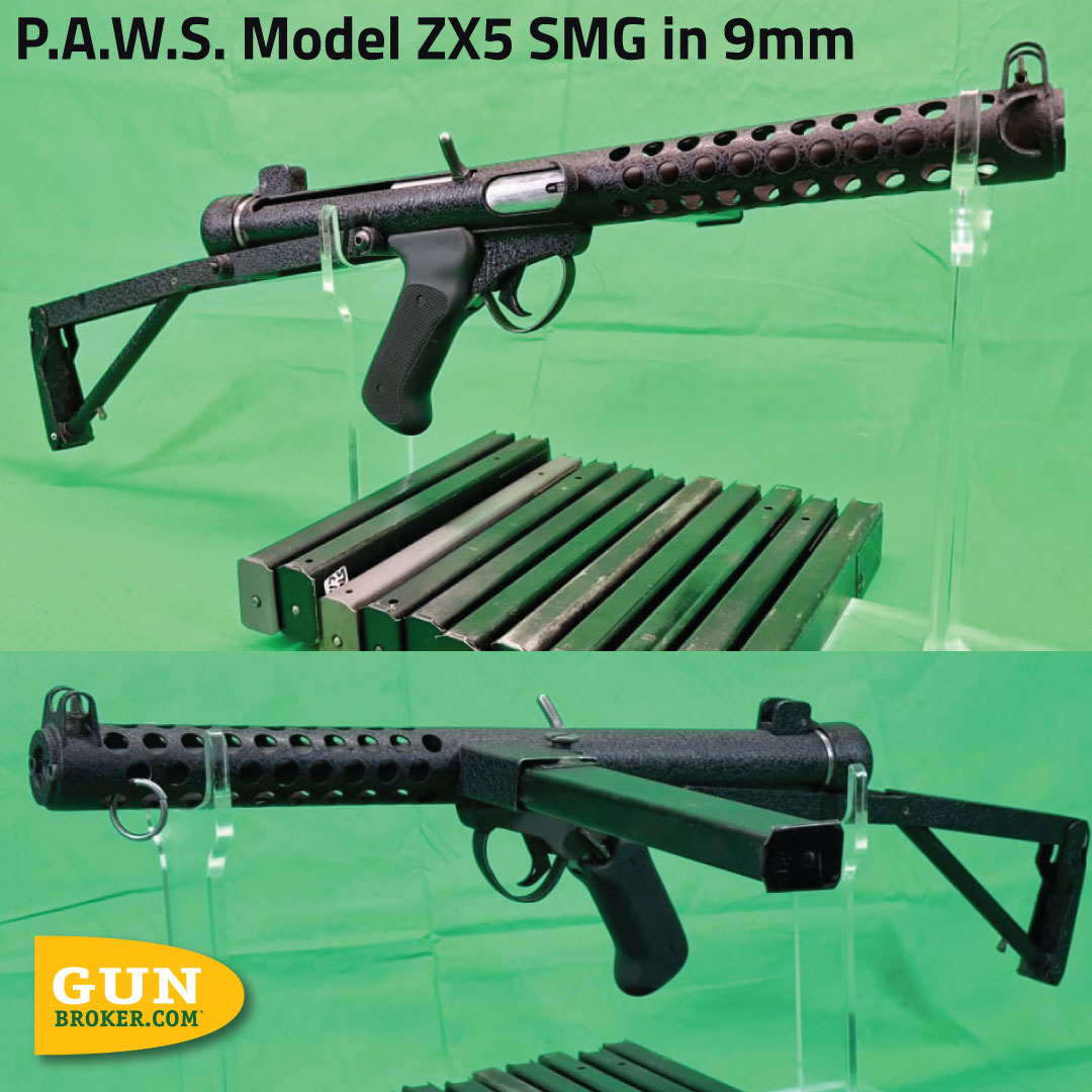 Rare P.A.W.S. ZX5 SMG in 9mm — a true subgun gem for