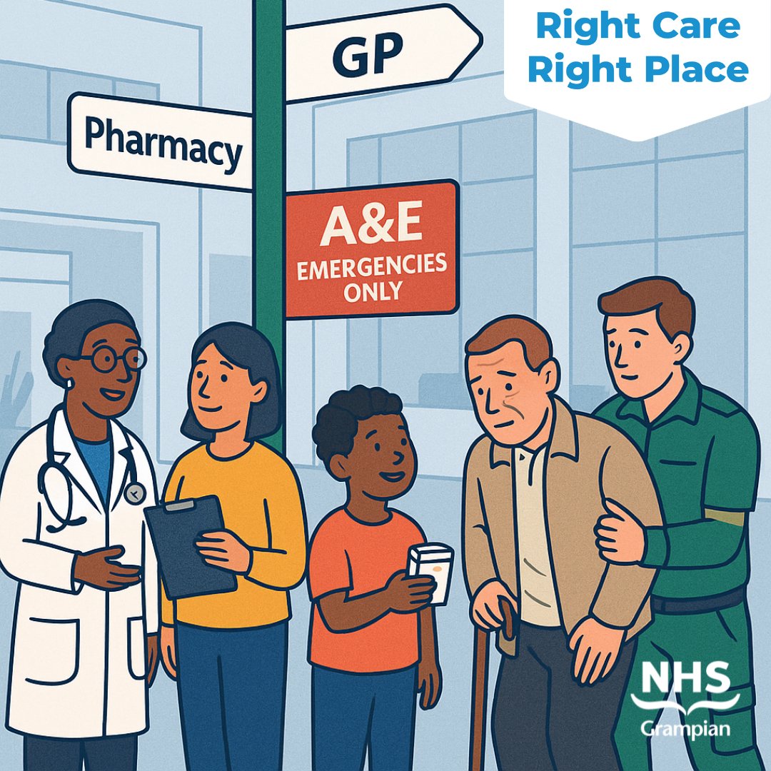 It’s important to know where to get the right care for your healthcare needs and only go to A&amp;E for critical emergencies. 

Find out more about where to get the right care in the right place at nhsinform.scot/rightcare