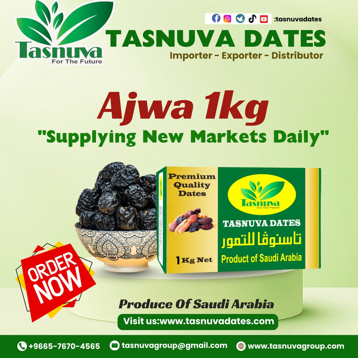 Tasnuva Global (@tasnuva_global) on Twitter photo ১ কেজির Premium Ajwa এখনই stock up করুন।
Why wait?Grab your 1kg Ajwa today & taste the blessing.
Order now :
Whatsapp +966576704565
tasnuvagroup@gmail.com
tasnuvagroup.com
#AjwaDates #Ajwa #AjwaKhejur #DatesOfMadina #MedinaDates #SunnahFood #PropheticFood #OrganicDates ১ কেজির Premium Ajwa এখনই stock up করুন।
Why wait?Grab your 1kg Ajwa today & taste the blessing.
Order now :
Whatsapp +966576704565
tasnuvagroup@gmail.com
tasnuvagroup.com
#AjwaDates #Ajwa #AjwaKhejur #DatesOfMadina #MedinaDates #SunnahFood #PropheticFood #OrganicDates