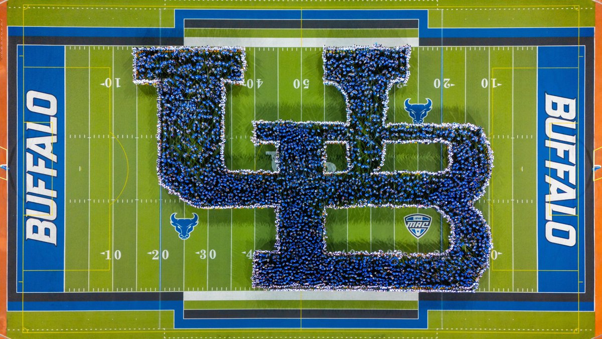 All together now! 🤘🏼💙 Welcome home, #UBClassOf2029! We're feeling that #UBTrueBlue pride already ✨ #UBuffalo