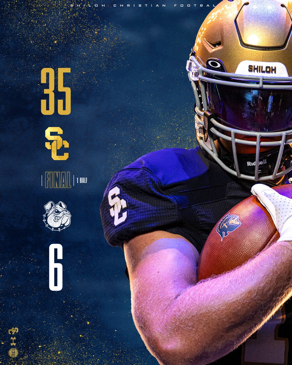 The preseason Battle of Springdale goes to the Blue &amp; Gold. Saints are off next week then will host Little Rock Christian on September 5th at Champions Stadium.

Shiloh Christian 35
Springdale 6
FINAL (1 half)

#GoSaints | #T3RE
