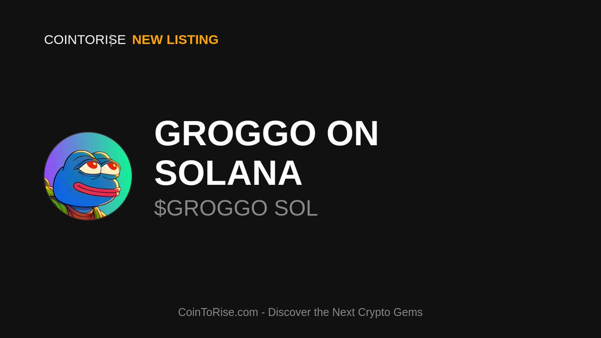 TheAskX's tweet photo. π¨ NEW GEM ALERT π
@groggoonsolana $GROGGO SOL has joined CoinToRise! π
π Solana
π« Project Highlights:
π§© Active Development
π Community Driven
π Growth Potential
π Explore: https://t.co/5hl3Vcu0xW
#NewGem #GROGGO SOL #CoinToRise #Solana https://t.co/IJ6SYkgXog