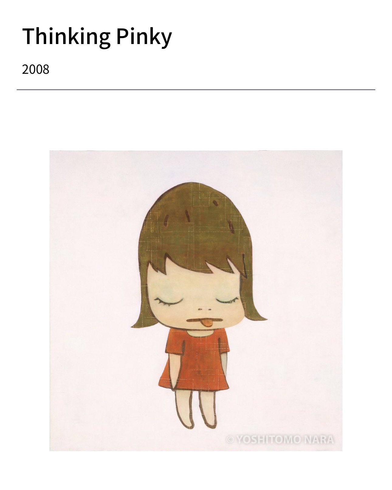 yoshitomo nara / 奈良美智 on X: 