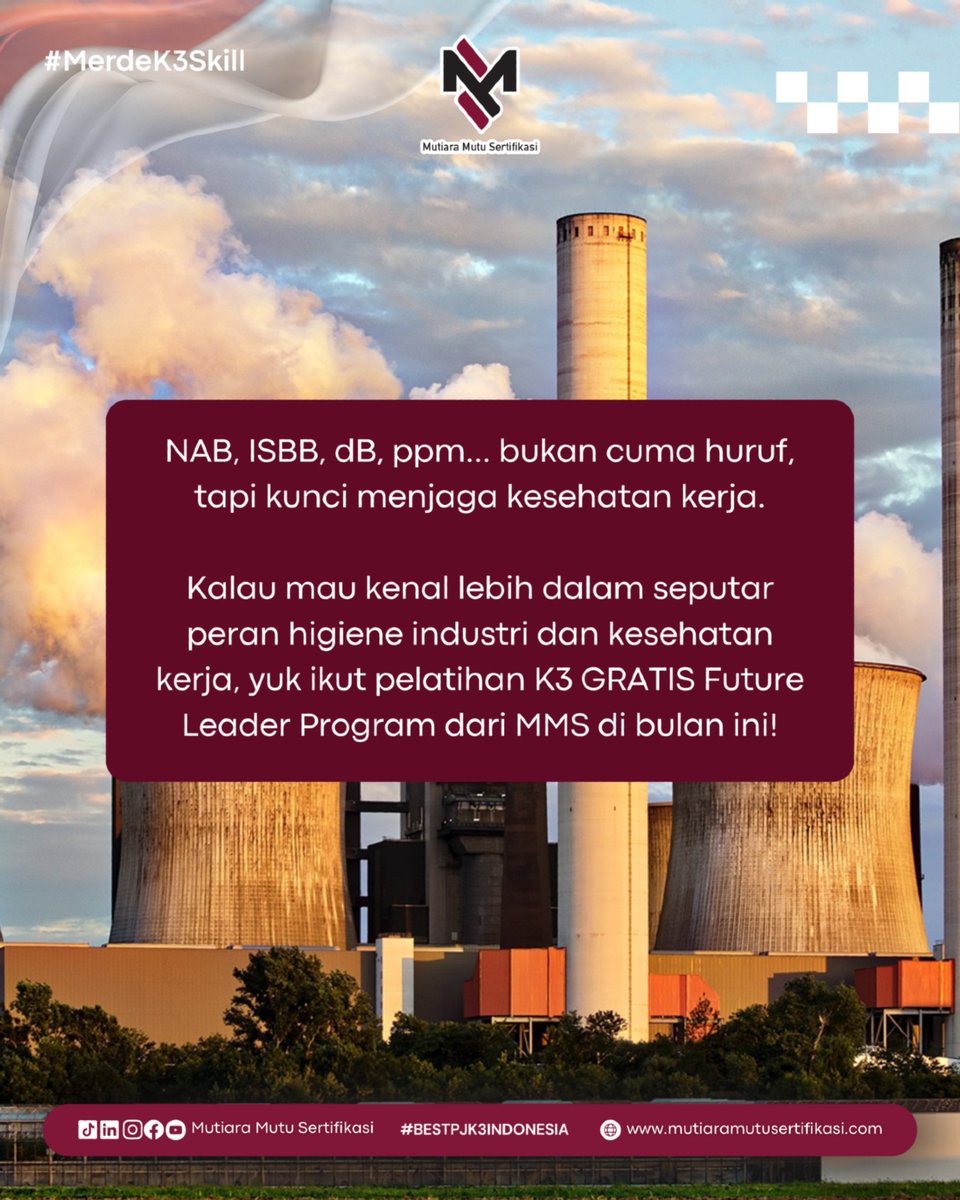 MutiaraMutuOFC's tweet photo. Buat kamu yang mau kenal dunia higiene industri, jangan sampai ketinggalan untuk ikut pelatihan gratis, Future Leader Programme, di bulan Agustus ini! 
🗓️ Sabtu, 30 Agustus 2025
🕛 10.00 - 12.00 WIB
📍 Live on Youtube "Mutiara Mutu Sertifikasi"

#PelatihanGratis #HigieneIndustri https://t.co/FZy8xsHnxU