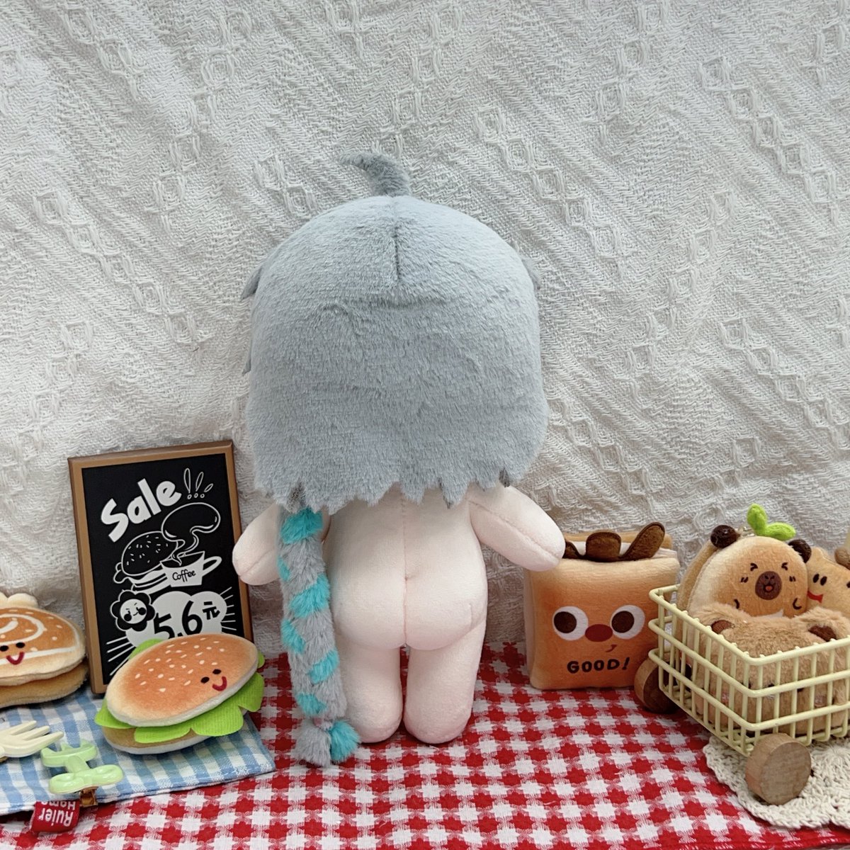 ☀️Morning ~🩶😉

📏Size：20cm✨

🐻🫶🏻#HongliDoll   
#우리_공장으로_오세요  
#우리_공장을_소개합니다 #솜인형  
#棉花娃娃  #cottondoll 
#綿人形 #綿人形です #JPぬい