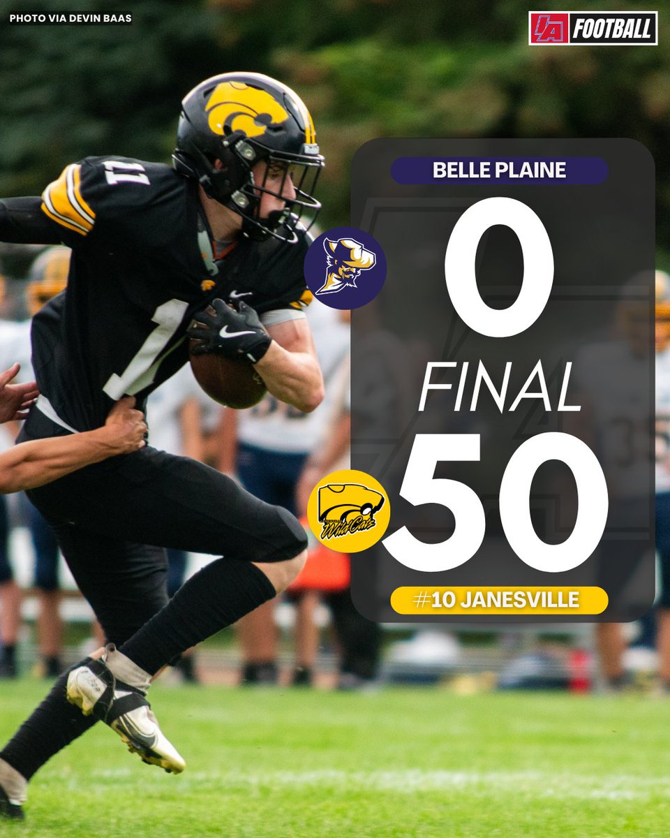 JANESVILLE 50 BURGER 🍔

Blaine Porter leads an explosive Janesville offense to a shutout victory!

#IAfootball X #iahsfb